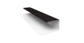 Планка П-образная завершающая сложная (КД) 0,45 Drap ST RAL 9005 черный (3м)