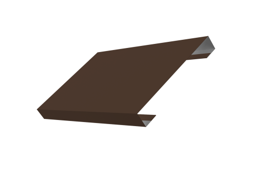 Ламель лицевая 150 забора жалюзи Texas стартовая/финишная для калиток и ворот 0.45 Drap ST с пленкой RAL 8017 шоколад