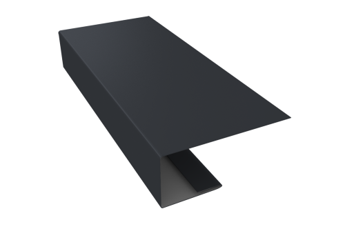 J-Профиль 18мм 0,5 Drap TX RAL 7024 мокрый асфальт (3м)