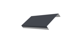 Ламель обратная 125 забора жалюзи Texas стартовая/финишная для калиток и ворот 0,45 PE с пленкой RAL 7024 мокрый асфальт