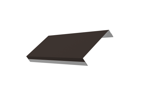 Ламель обратная 125 забора жалюзи Texas стартовая/финишная для калиток и ворот 0,45 Drap TX RR 32 темно-коричневый