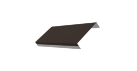 Ламель обратная 125 забора жалюзи Texas стартовая/финишная для калиток и ворот 0,5 PurPro Matt 275 с пленкой RR 32 темно-коричневый