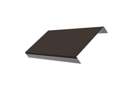 Ламель обратная 150 забора жалюзи Texas стартовая/финишная для калиток и ворот 0,45 PE с пленкой RR 32 темно-коричневый