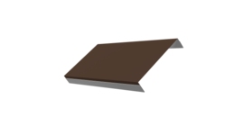 Ламель обратная 150 забора жалюзи Texas стартовая/финишная для калиток и ворот 0,45 Drap TX RAL 8017 шоколад