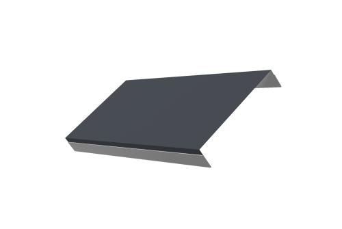 Ламель обратная 150 забора жалюзи Texas стартовая/финишная для калиток и ворот 0,45 Drap TX RAL 7024 мокрый асфальт