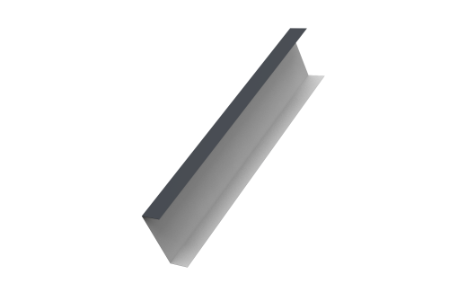 Декоративная накладка на столб универсальная 60х60 для забора жалюзи 0,5 Satin RAL 7024 мокрый асфальт (1,8м)