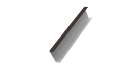 Декоративная накладка на столб универсальная 60х60 для забора жалюзи 0,5 PurLite Matt RR 32 темно-коричневый (2,5м)