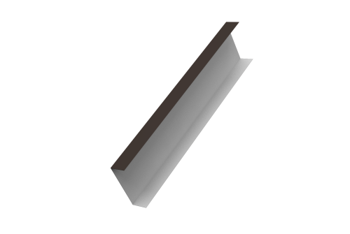 Декоративная накладка на столб универсальная 62х55 для забора жалюзи 0,45 PE RR 32 темно-коричневый (2м)