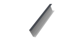 Декоративная накладка на столб универсальная 62х55 для забора жалюзи 0,5 Rooftop Бархат RAL 7024 мокрый асфальт (2,5м)