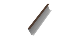 Декоративная накладка на столб универсальная 62х55 для забора жалюзи 0,5 PurPro RAL 8017 шоколад (2,5м)