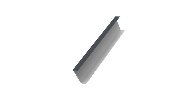 Декоративная накладка на столб универсальная 80х80 для забора жалюзи 0,5 PurLite Matt RAL 7024 мокрый асфальт (3м)