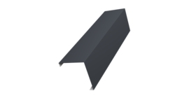 Декоративная накладка на столб универсальная угловая 60х60 для забора жалюзи 0,5 PurLite Matt RAL 7024 мокрый асфальт (3м)