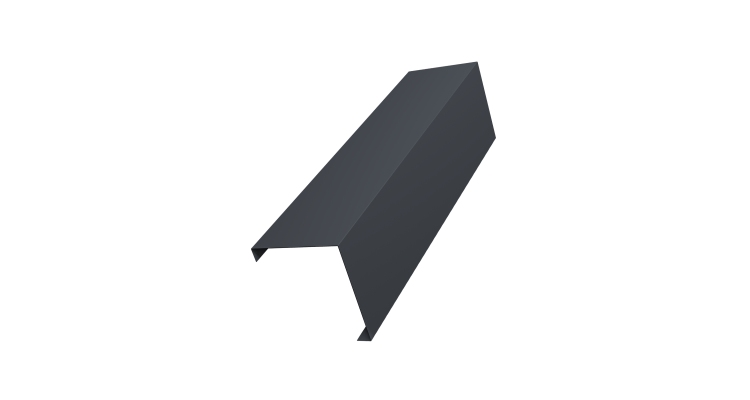 Декоративная накладка на столб универсальная угловая 60х60 для забора жалюзи 0,5 Velur X RAL 7024 мокрый асфальт (1,8м)