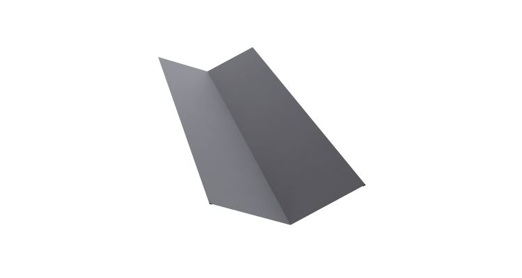 Планка ендовы верхней 145х145 0,45 Drap TX RAL 7004 сигнальный серый (3м)