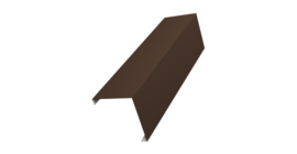 Декоративная накладка на столб универсальная угловая 80х80 для забора жалюзи 0,7 PE RAL 8017 шоколад (1,8м)