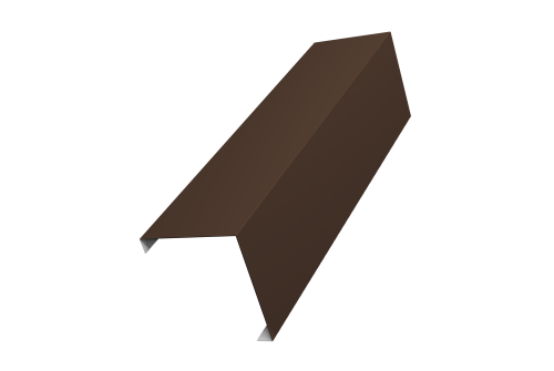 Декоративная накладка на столб универсальная угловая 80х80 для забора жалюзи 0,7 PE RAL 8017 шоколад (1,8м)