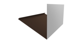 Планка примыкание верхнее к трубе фальц 0,45 Drap TX RAL 8017 шоколад (3м)