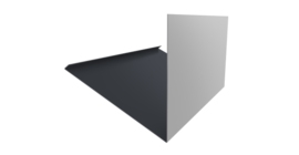 Планка примыкание верхнее к трубе фальц Grand Line 0,5 Drap TX RAL 7024 мокрый асфальт (2м)