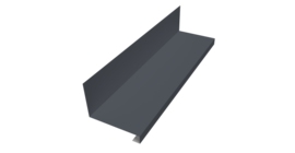 Планка примыкание нижнее к трубе фальц 0,45 Drap TX RAL 7024 мокрый асфальт (2м)