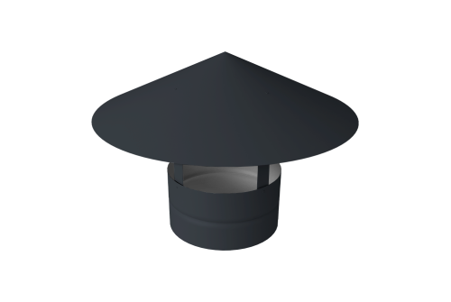 Дымник на трубу круглый d300 0,45 PE с пленкой RAL 7024 мокрый асфальт