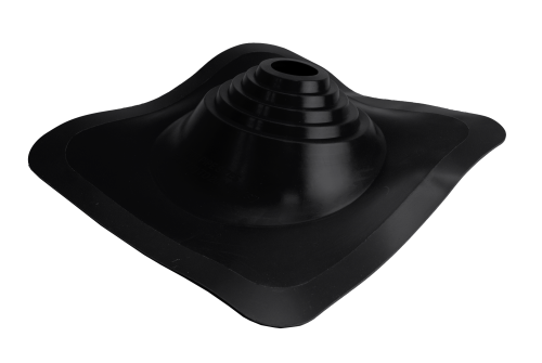 Проходной элемент MF CN угловой №110 (75-200мм) +240 силиконовый (металлический окрашенный фланец) черный