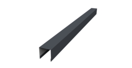 Планка вертикальная лицевая для забора жалюзи Palermo 0,5 PurPro Matt 275 RAL 7024 мокрый асфальт (2,5м)