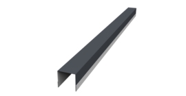 Планка вертикальная обратная для забора жалюзи Palermo 0,5 Drap TX RAL 7024 мокрый асфальт (2м)