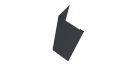 Нащельник для калиток и ворот 25х35 жалюзи Milan, Tokyo, Palermo 0,45 Drap-double TX RAL 7024 мокрый асфальт (L2,0)