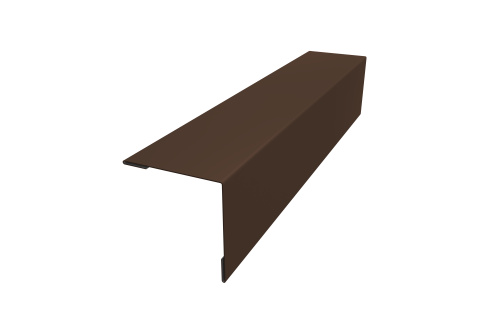 Планка завершающая 50х50 жалюзи Milan 0,45 Drap-double TX RAL 8017 шоколад (2,5м)