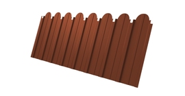 Профнастил С10A фигурный 0,5 Satin RAL 8004 терракота